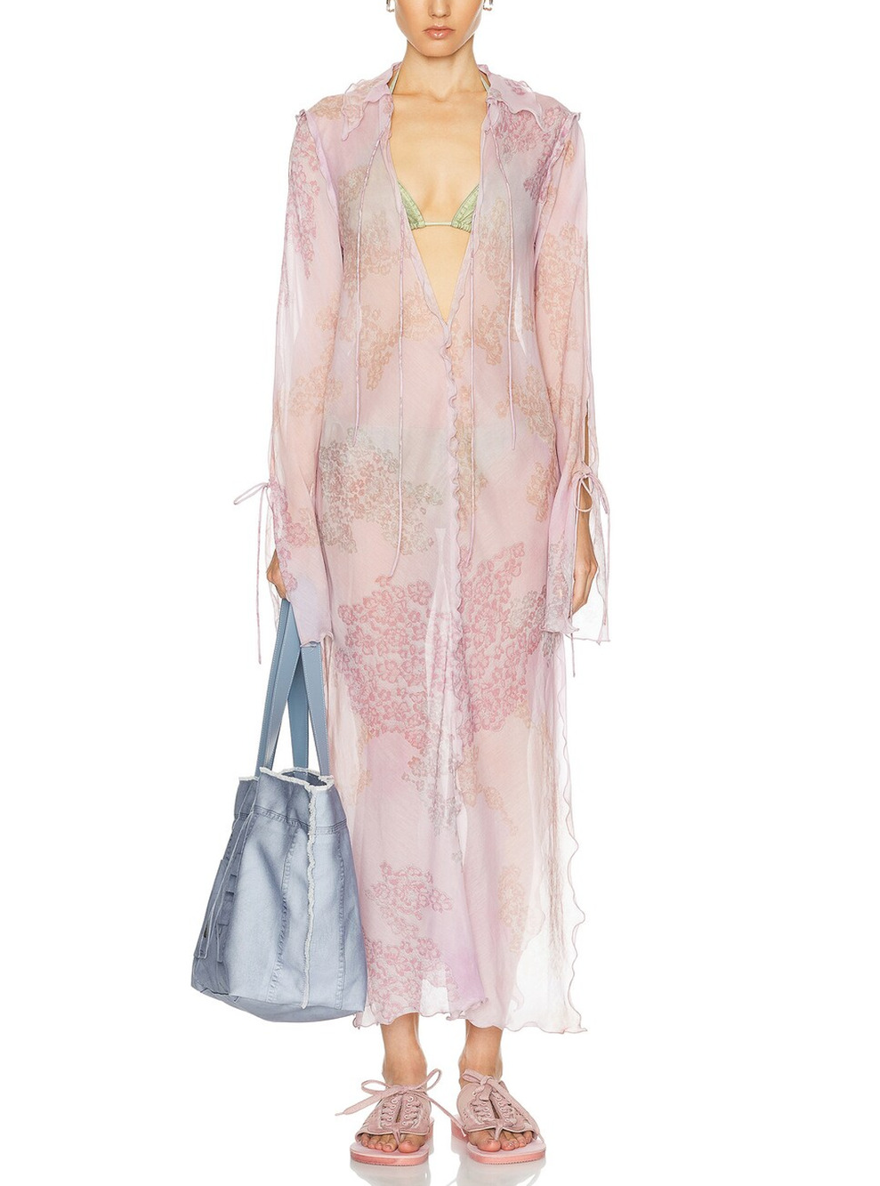 Acne Studios Sheer Pink Daftan Dress Size 40 EU / 8 US